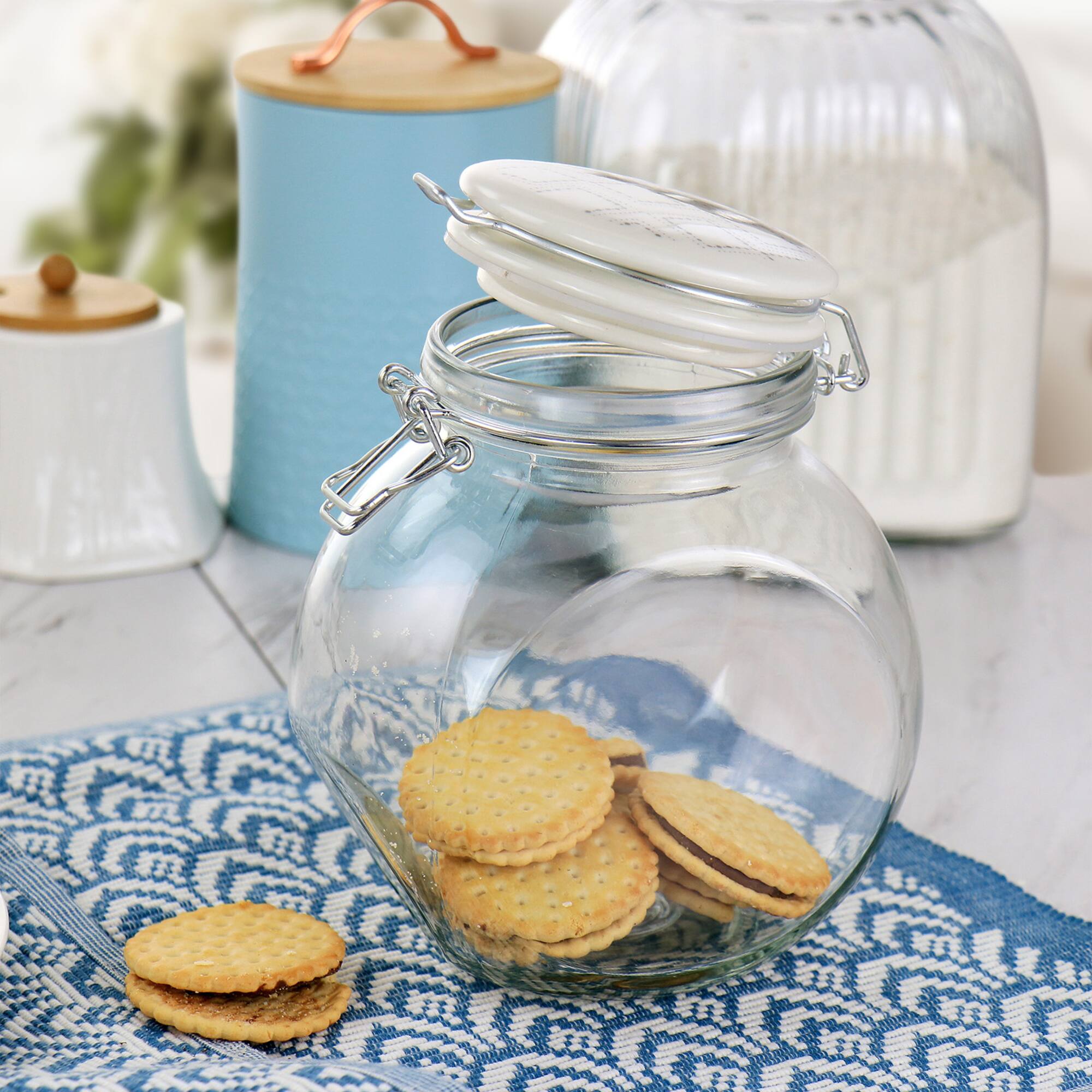 Gibson Home® 1.9qt. Glass Canister with Ceramic Lid